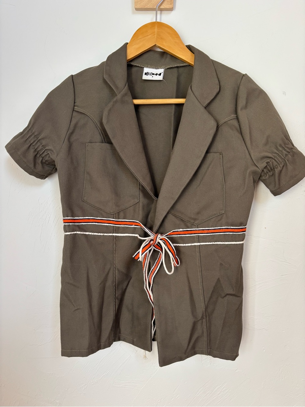 Vintage Y2K Kidnapped Olive Twill Tie Waist Jacket Size S
